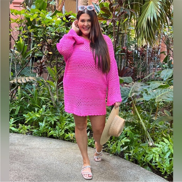 Show Me Your MuMu Other - Show Me Your MuMu Pink Knit Swim Coverup